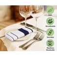 thumbnail image 4 of Ruvanti Cloth Napkins Set of 6 Cotton 100%, 18x18 inches Napkins Cloth Washable, Soft, Absorbent. Cotton Napkins for Parties, Christmas, Thanksgiving, Weddings, Dinner Napkins Cloth - Navy Stripe, 4 of 8