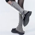 thumbnail image 1 of Calcetines de lana para niñas, otoño e invierno, largos, para mujer, con cremallera, cálidos, de color sólido, para todo tipo de combinaciones, 1 of 6