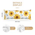 thumbnail image 2 of Naloa Sunflowers Super Soft 20x60 Body Pillow Case,Long Side Hidden Zipper（PILLOWS ARE NOT INCLUDED）, 2 of 6