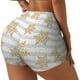 thumbnail image 1 of Fotbe Gold Snowflake Shorts Sin Costuras – Shorts Deportivos de Cintura Alta para Mujer, Elásticos para Gimnasio, Yoga, Running o Ciclismo-X-Large, 1 of 8