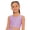 Light Purple, variant on Kids Girls Dance Crop Tops Sleeveless Rhinestone Stars Crisscross Straps Cropped Vest Athletic Shirts Blue 8