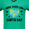 thumbnail image 4 of Inktastic Make Every Day Earth Day with Hearts and Stars Women's V-Neck T-Shirt, 4 of 5