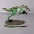 thumbnail image 4 of Green Ferocious Velociraptor Dinosaur Life Size Statue, 4 of 10