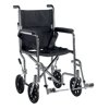 Drive Medical 19 Inches Steel Transport Chair With Removable Desk Arm, Silver Vein Frame, Black Upholstery - 1 Ea