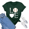 thumbnail image 5 of WTXUE T-Shirts Short Sleeve, Crew Neck Graphic Tees Women's Loose T Shirt Top Shirts for Women Letter Print | Casual for Women Green XXL, 5 of 5