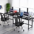 Tribesigns 2 Person Computer Dual Workstation Desk with Storage Shelves ...