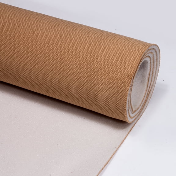 Hiksuky Auto Headliner Fabric 58" L × 60" W Stylish Mesh with Foam Backing - Tube Packaging - Brown Interior Replacement Material for Car/Truck/SUV/RV Roof - Home Repair/DIY Headliner Material