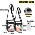 thumbnail image 2 of Fibrdoo - Bolsa transparente aprobada por el estadio, bolso transparente con correa ajustable para mujeres, conciertos, deportes, Negro, Small, 2 of 5
