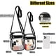 thumbnail image 2 of Fibrdoo - Bolsa transparente aprobada por el estadio, bolso transparente con correa ajustable para mujeres, conciertos, deportes, Negro, Small, 2 of 5
