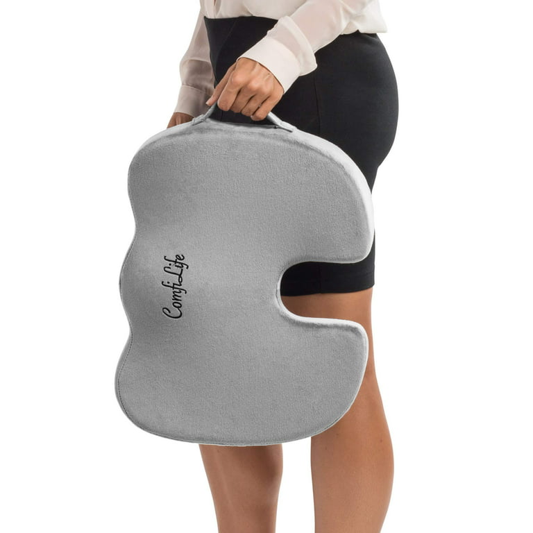 Coccyx Seat Cushion Pillow Orthopedic | Memory Foam Chair Pillow | Relieves  Back, Tailbone Pressure, Sciatica Nerve Pain Relief | Premium Comfort for