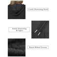 thumbnail image 4 of NISVIYA Winter Plus Size Sweaters for Women Drawstring V-Neck Sweatshirts Long Sleeves Hoodie, 4 of 5