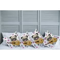 thumbnail image 2 of Ambesonne Pug Throw Pillow Cover 4 Pack, Dog Playing Guitar Singing, 24", Pale Brown Pink Black, 2 of 7