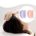 thumbnail image 1 of Zentra Compact Shampoo Brush for All Hair Types Deep Cleaning Rubber Massager Ergonomic Pink and Purple, 1 of 10