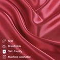 thumbnail image 7 of PiccoCasa Satin Pillowcases Standard Pillow Covers Set of 2, King Burgundy, 7 of 7
