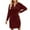 Wine, variant on Lindreshi Fall Dresses for Women Homecoming Dresses Women's New Twisted Flower Mid Length Knitted Split Loose Pullover Sweater Dress