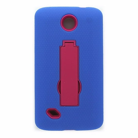 Open Mobile Hybrid Case with Stand for Unimax G3612 Blue and Pink