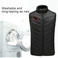 thumbnail image 4 of Wowcloth Cotton Heated Vest for Men and Women with 8-Zone 3-Level Adjustable Temperature Control, Sleeveless Hoodless Design for Winter Outdoor Activities and Casual Wear, 4 of 7
