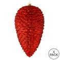 thumbnail image 3 of Vickerman 7" Red Matte Glitter Pinecone Christmas Ornament, 4 per pack, 3 of 3