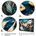 thumbnail image 3 of Designart "Fishing curious Waters II" Animals Floater Framed Wall Art Living Room, 3 of 7