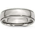 thumbnail image 1 of Stainless Steel Polished 6mm Grooved And Beaded Band (Size 10) Made In China sr98-10, 1 of 5