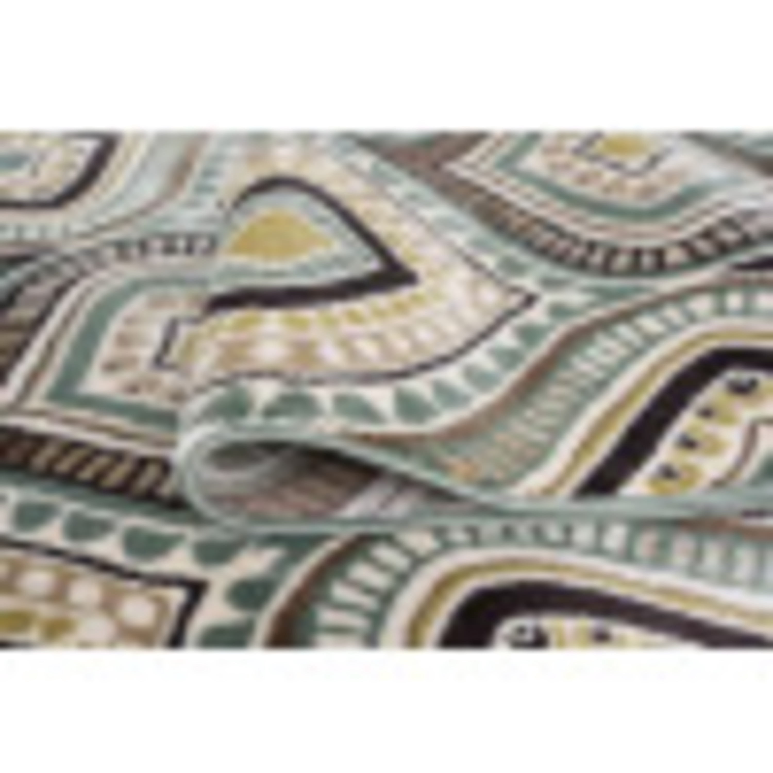 Capri Contemporary 8' Round Multi-Color Polypropylene Indoor Area Rug