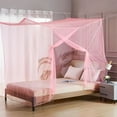 thumbnail image 4 of PONPRNGY Canopy Bed Curtains, 4 Corner Post Bed Canopy for Girls & Adults, Top Luxurious Bed Drapes for Bedroom Decoration, Ripstop Polyester, Easy Install, 4 of 8