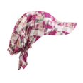 thumbnail image 2 of Visera con ala, pañuelo estampado para la cabeza, bandana, turbante, gorro para la cabeza, para la playa y actividades al aire libre. Púrpura, 2 of 9