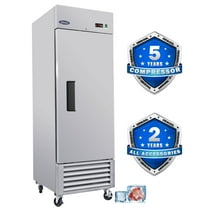 27" Commercial Freezer 23 Cu.ft with 1 Solid Door Reach-In Freezers Stainless Steel ETL Approved Upright Freeze Storage