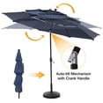 thumbnail image 5 of MAISON ARTS  10ft 3 Tiers Patio Outdoor Umbrella Matched with most Patio Table with Ventilation Auto-tilt and Crank Lift Orange Red, 5 of 5