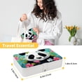 thumbnail image 5 of Panda PU Leather Jewelry Box with Removable Compartment and Earring Holder, Portable Travel Organizer, 5 of 6