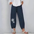 thumbnail image 2 of Moda Mujer Verano Casual Suelto Algodón Y Lino Bolsillo Impresión Pantalones Pantalones Fridja alkflakhf33451, 2 of 4
