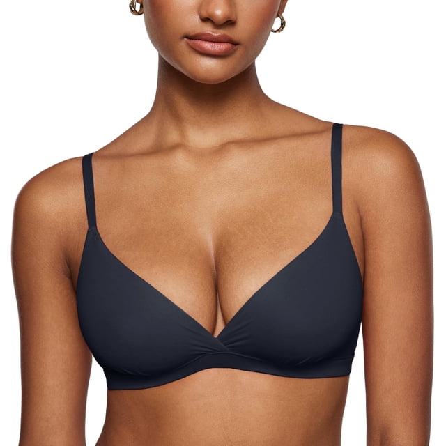 Bralette INLYRIC Inbarely Triángulo Sin Aros Azul Marino Talle S
