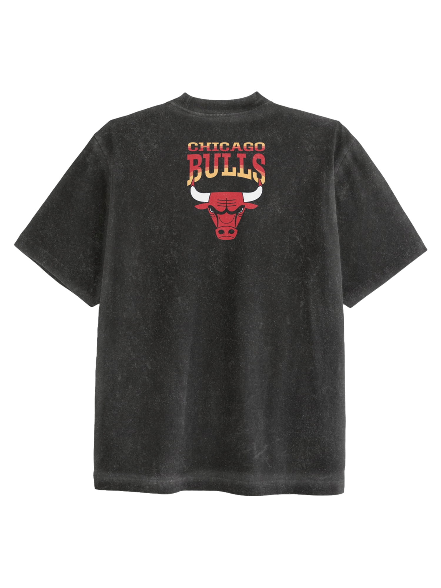 NBA Chicago Bulls Men's & Big Men's Front & Back Boxy Fit Mineral Wash Graphic T-Shirt, Sizes XS–4XLT, 2XB–5XB