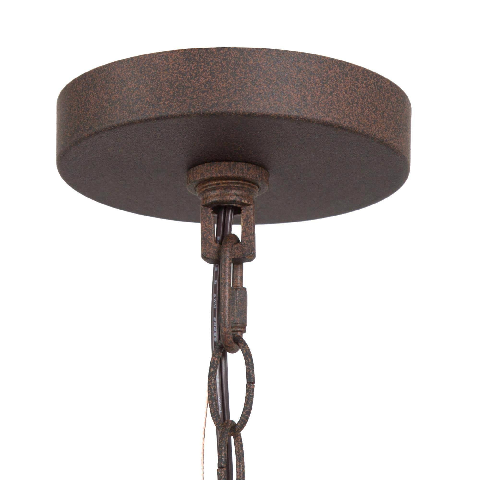 LNC Quaint 4-Light Distressed Bronze Farmhouse Led Cage Chandelier