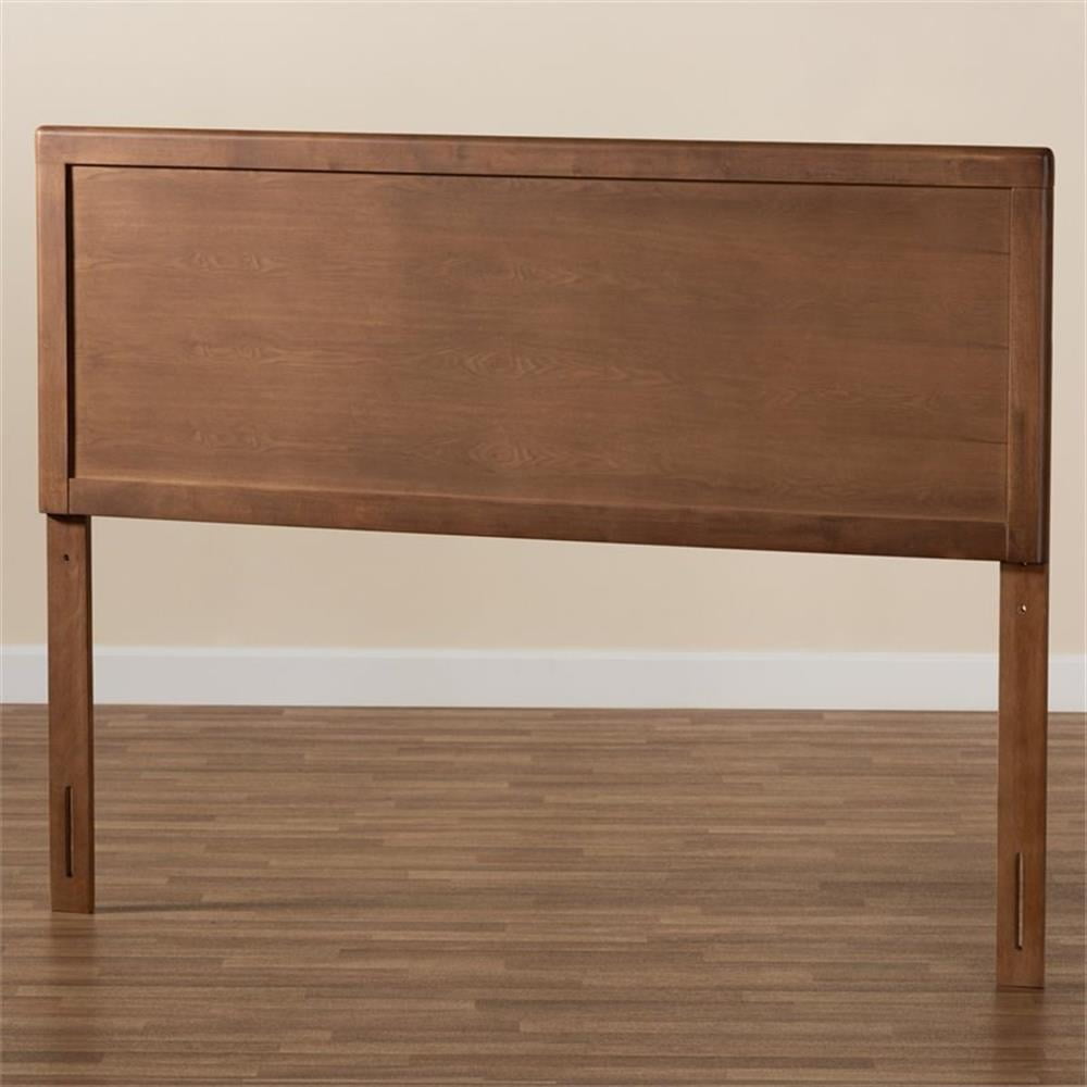 Bowery Hill Rubber Wood Ash Walnut Headboard Rectangular Adjustable 55.9"W Unassembled