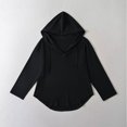 thumbnail image 2 of Tranfacy Chandails à Capuchon pour Femmes, Chandails à Capuchon Oversize pour Femmes, Blouse Décontractée Mode pour Dames à Manches Longues Unies Chandail Chandails en Molleton, 2 of 5