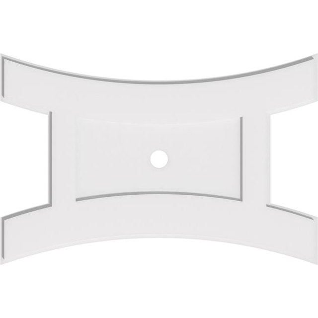 Ekena Millwork CMP36X24HN-02000 2 in. ID x 7.75 in. Rectangle Haven Architectural Grade PVC Contemporary Ceiling Medallion
