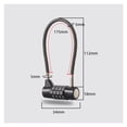 thumbnail image 2 of Steel Cable Lock Security Combination Lock 4 Digit Combination Padlock for Gate Outdoor Fence, 2 of 6