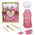 thumbnail image 2 of Jindong 7pcs Play Set Role Pretend and Kit Baking Cooking Costume Kids Kitchen Apron Hat Education, 2 of 4
