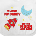 thumbnail image 4 of Inktastic I Love My Daddy to the Moon and Back Boys or Girls Baby Bib, 4 of 4