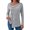 Grey, variant on SNKSDGM Womens Long Sleeve Tops Casual Petite Long Sleeve Shirt Women Cropped Women's Loose Buttoned Asymmetrical Long Sleeve Irregular Hem Tunic Top S