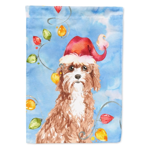 Carolines Treasures CK2476GF Christmas Lights Cavapoo Flag Garden Size Small multicolor