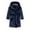 Navy, variant on OGLCCG Boys Girls Fannel Hooded Robes, Warm Long Sleeve Fleece Plush Bath Robe for Kids Solid Color Soft Fuzzy Bathrobe with Belt 9-12 Years