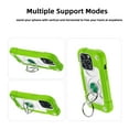 thumbnail image 4 of Compatible with iPhone 16e Case, with 360° Rotate Ring Stand, Military Grade Drop Protection Full Body Rugged Heavy Duty Case 3 in 1 Protective Cover for iPhone 16e, Green, 4 of 6