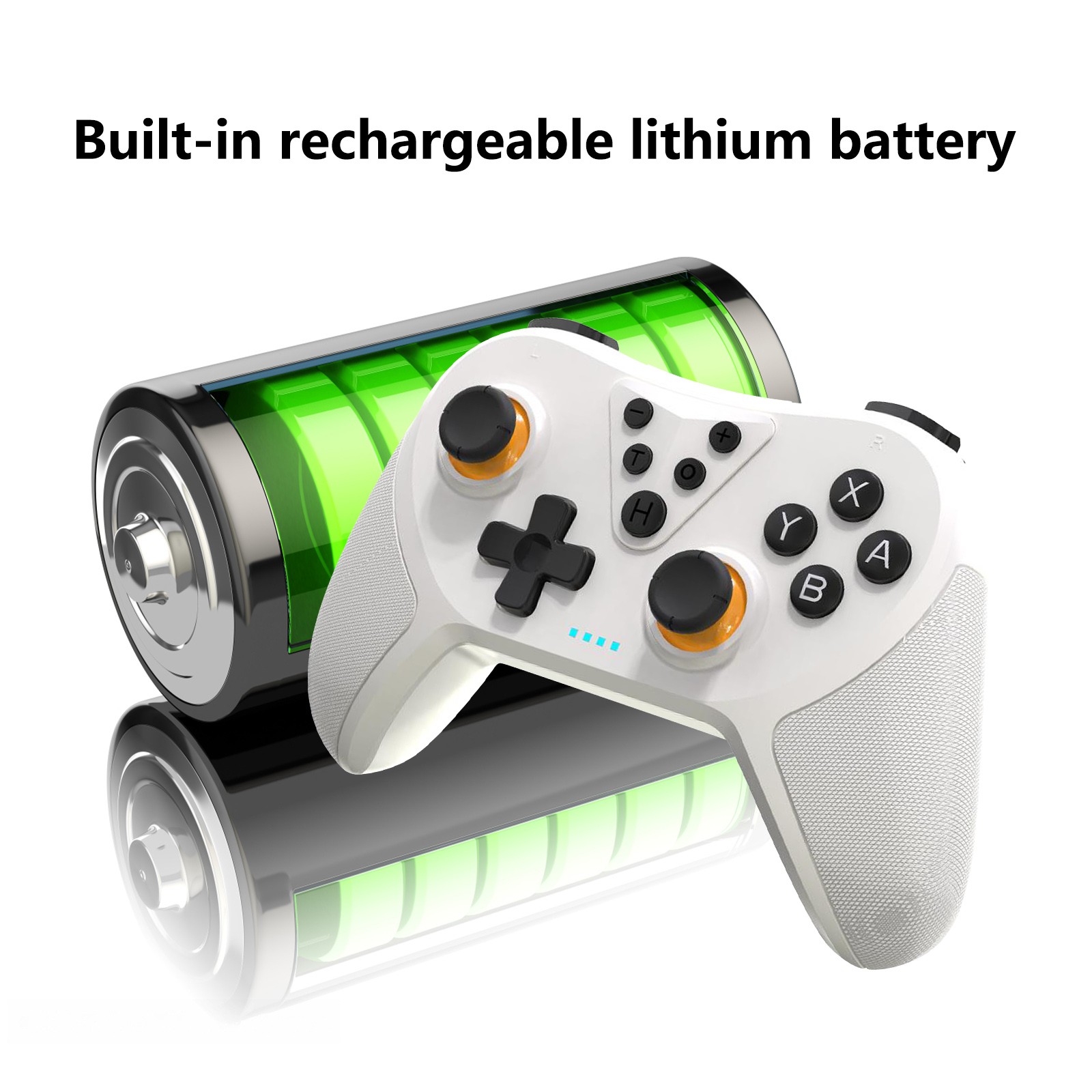 Control Bluetooth RKZDSR, control Pro inalámbrico compatible, gamepad inalámbrico con función programable (versión mejorada 2023) 4