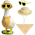thumbnail image 2 of Fmbmuo Porch Goose Outfit 23 Inch Tropical Yellow Outdoor Decor, Soft Polyester Full Set Clothes Goose Costume for Outdoor Patio Yard Lawn Decor, 2 of 5