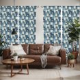 thumbnail image 2 of Ambesonne Colorful Window Curtains, Denim Sewings, Each 28" W x 95" L, Pale Blue Blue, 2 of 5