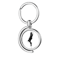 thumbnail image 1 of Hot Long Hair Woman Outline Rotating Keychain Metal Keyring Holder, 1 of 2