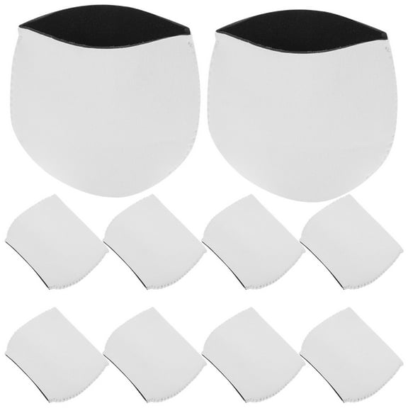 HONMEET Heat Transfer White Neoprene Goblet Sleeves Soft Insulation for Wine Glasses
