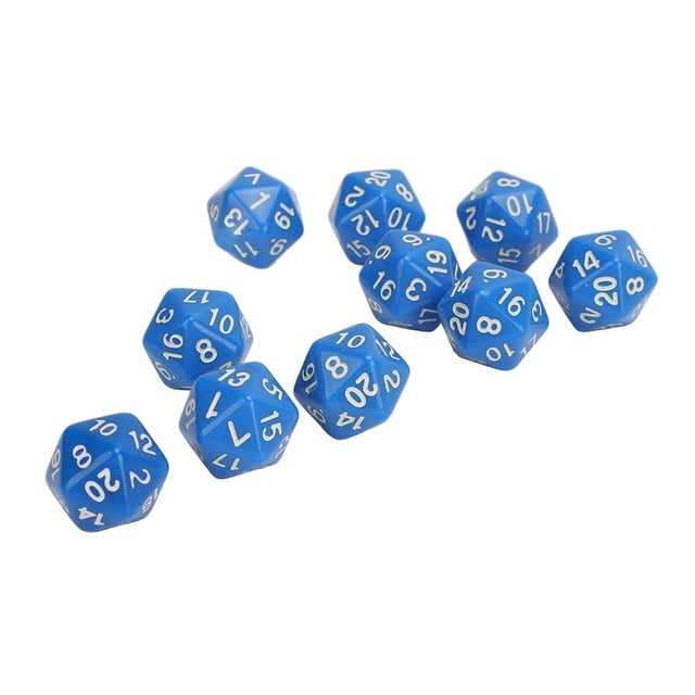 10PCS Lightweight and Portable Plastic Polyhedral Set with Clear Numbers, Durable Material, Great for Role Playing and Table Games